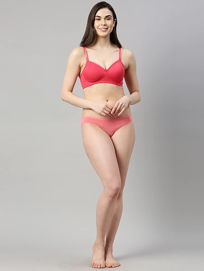 Enamor Long-Lasting Women's Everyday T-Shirt Bra – Detachable Multiway Straps, Non-Padded, Wirefree, High Coverage A025